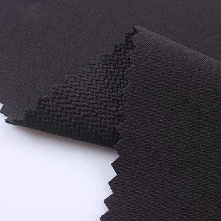 厂家直销斜纹400d涤纶四面弹登山布弹力户外服防水运动弹力布料