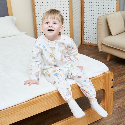 Bazitu children's gauze split-leg spring and autumn thin baby anti-kick quilt four-season pure cotton summer infant sleeping bag