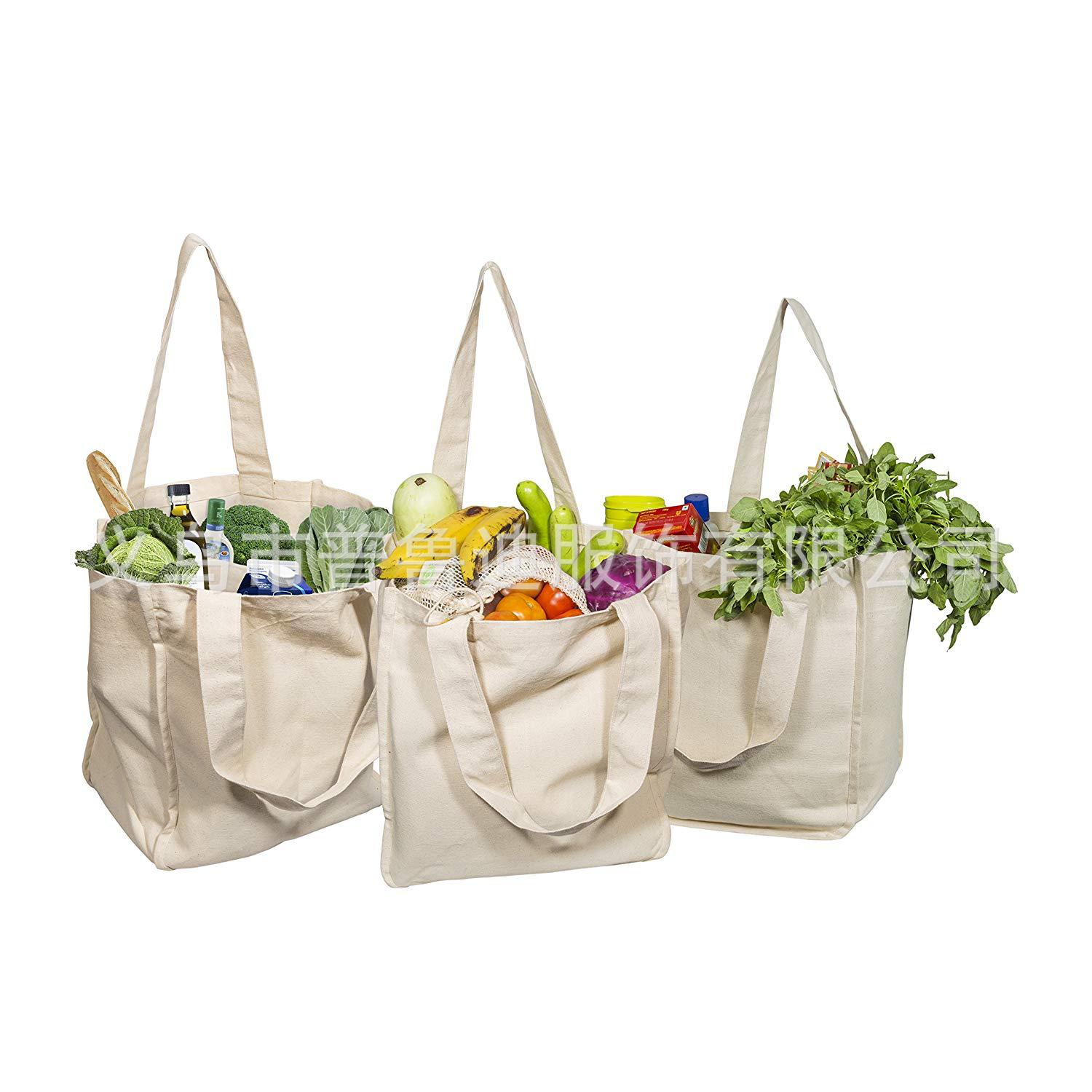 6 bolsillos bolsa de algodón de frutas y verduras bolso de gran capacidad compartimento supermercado bolsa de compras bolso de hombro