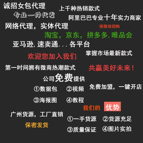 Free agency for women's bag dropshipping to provide data packages, pictures, bags and bags (! Single photos will not be shipped!)