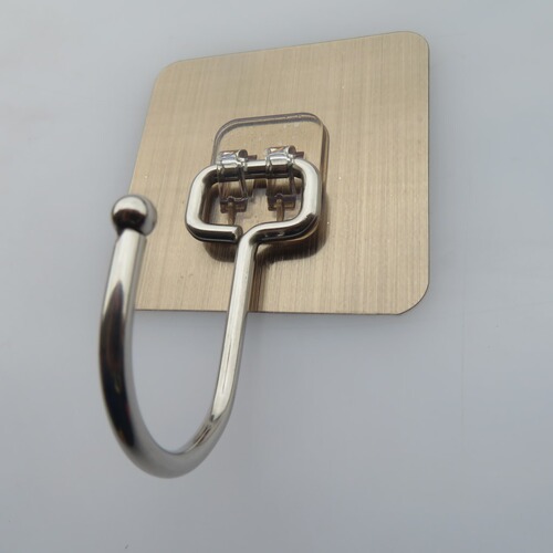 Wholesale stainless steel seamless large hooks waterproof strong stickers without punching large adhesive hooks large towel brushed hooks