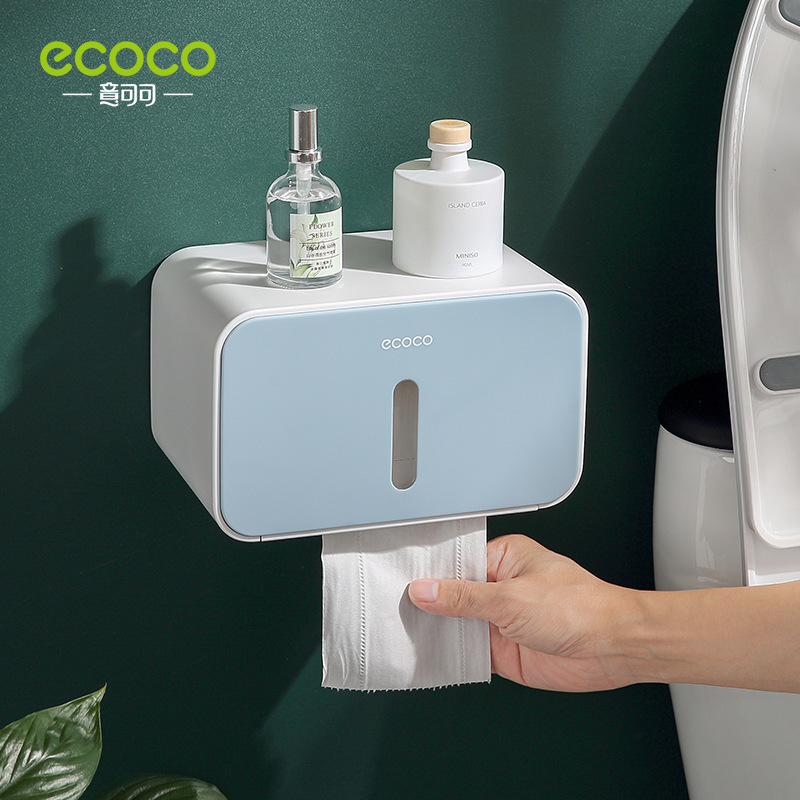 Sostenedor del tejido baño Punch-libre montado en la pared titular de tejido baño impermeable rollo de papel caja de papel higiénico rack de almacenamiento