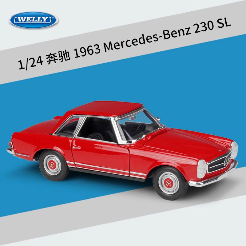 WELLY Willy 1:24 Mercedes-Benz 1963 230SL Simulation Alloy Car Model Toy Collection Ornaments Gifts WELLY Willy 1:24 Mercedes-Benz 1963 230SL Simulation Alloy Car Model Toy Collection Ornaments Gifts