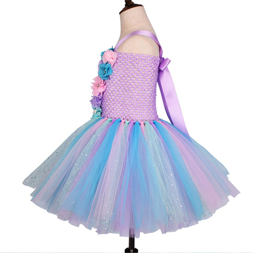 Mermaid Ariel Princess Skirt with Hairband Dress Girls' Clothing Children's Wholesale Tutu Dress