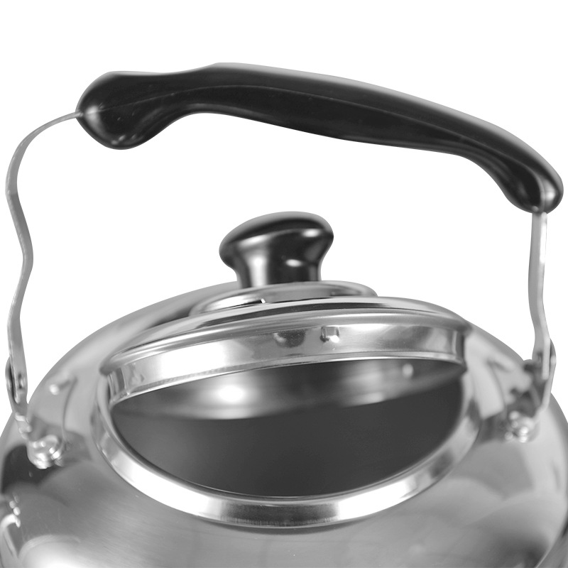 Tetera silbadora de acero inoxidable personalizada para hervir agua, compatible con cocinas de inducción y fuego abierto, adecuada para supermercados y grandes almacenes.