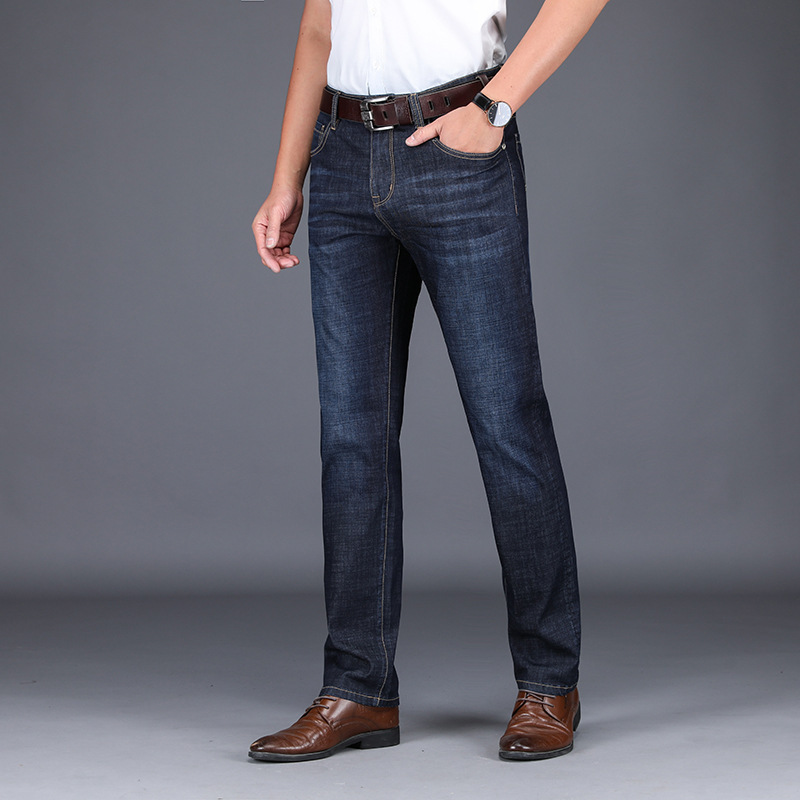 2023 fashion brand jeans men's straight slim fashion men's jeans stretch men's casual pants wholesale