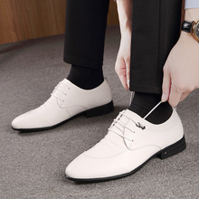 批发老人头男鞋休闲礼服白鞋商务正装男士白色皮鞋11066商务休闲