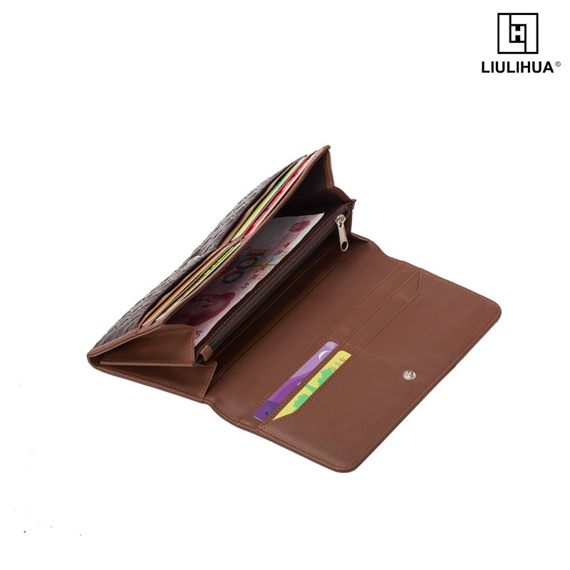 Polyurethane small clutch bag, woven wallet with zipper, custom-made
