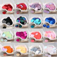 6-50mm辺穴亮片pvcばら玉片服装ペンダントアクセサリー部品abカラーフロストシルバー