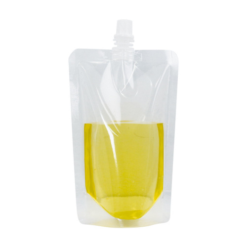 Stand-up bag milk tea packaging bag juice drink transparent bag wholesale traditional Chinese medicine liquid disposable nozzle packaging bag