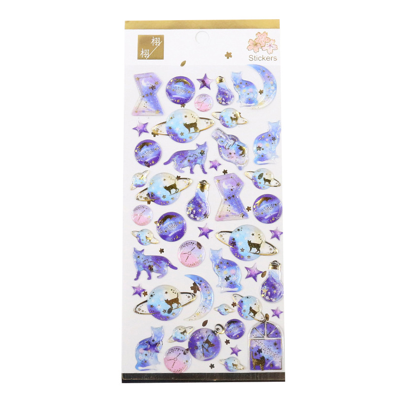 Suministro directo de fábrica japonés y coreano dorado fresco cristal epoxi pegatinas teléfono móvil pegatinas diario decorativo chica corazón mano cuenta pegatinas