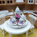 Dollshouse娃娃房餐茶具套装袖珍陶瓷过家家食玩微缩场景模型茶杯