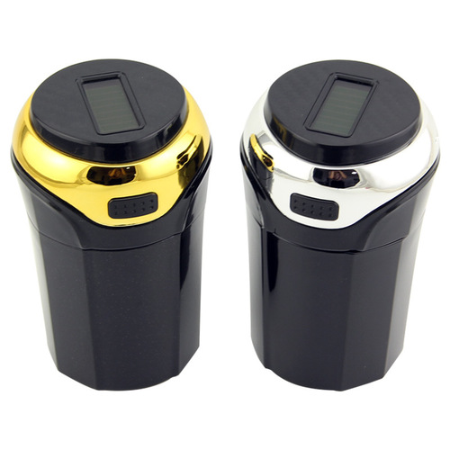 Car Flash N12B Car Ashtray Solar LED Strip with Cover Creative Car Interior Car Accessories