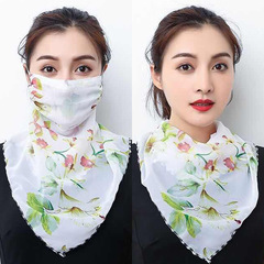 Summer Women's Large Scarf Chiffon Silk Scarf Thin Sheer Neck Protection Fashion Cycling Dustproof UV Sunscreen