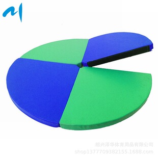 PU鋼管舞墊四折疊健身墊瑜伽墊圓形加厚舞蹈墊體操墊保護墊跳舞毯