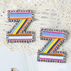 Fashionable universal earrings with letters, European style, simple and elegant design, with embroidery, wholesale