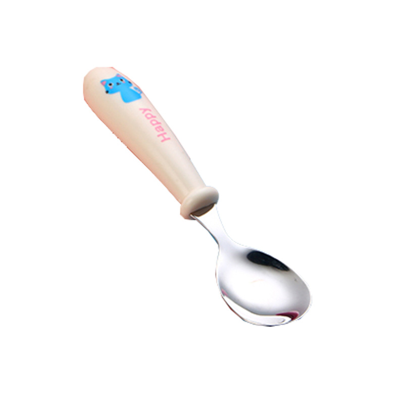 파란 고양이-흰색-큰 숟가락