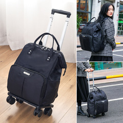 New men's and women's trolley travel bag, large capacity, waterproof universal wheel boarding bag, lightweight backpack, luggage bag, trendy