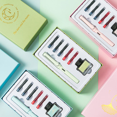 Pen Set in Plastic Gift Box for Students, with Replaceable Ink Cartridges, Suitable for Calligraphy, Handwriting Practice, and Signing, Wholesale