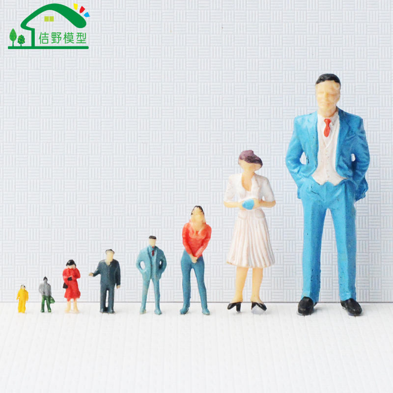 Mini simulación muñeca edificio arena Mesa escena material decorativo Colorido figura modelo miniatura paisaje pequeña figura colorido hombre