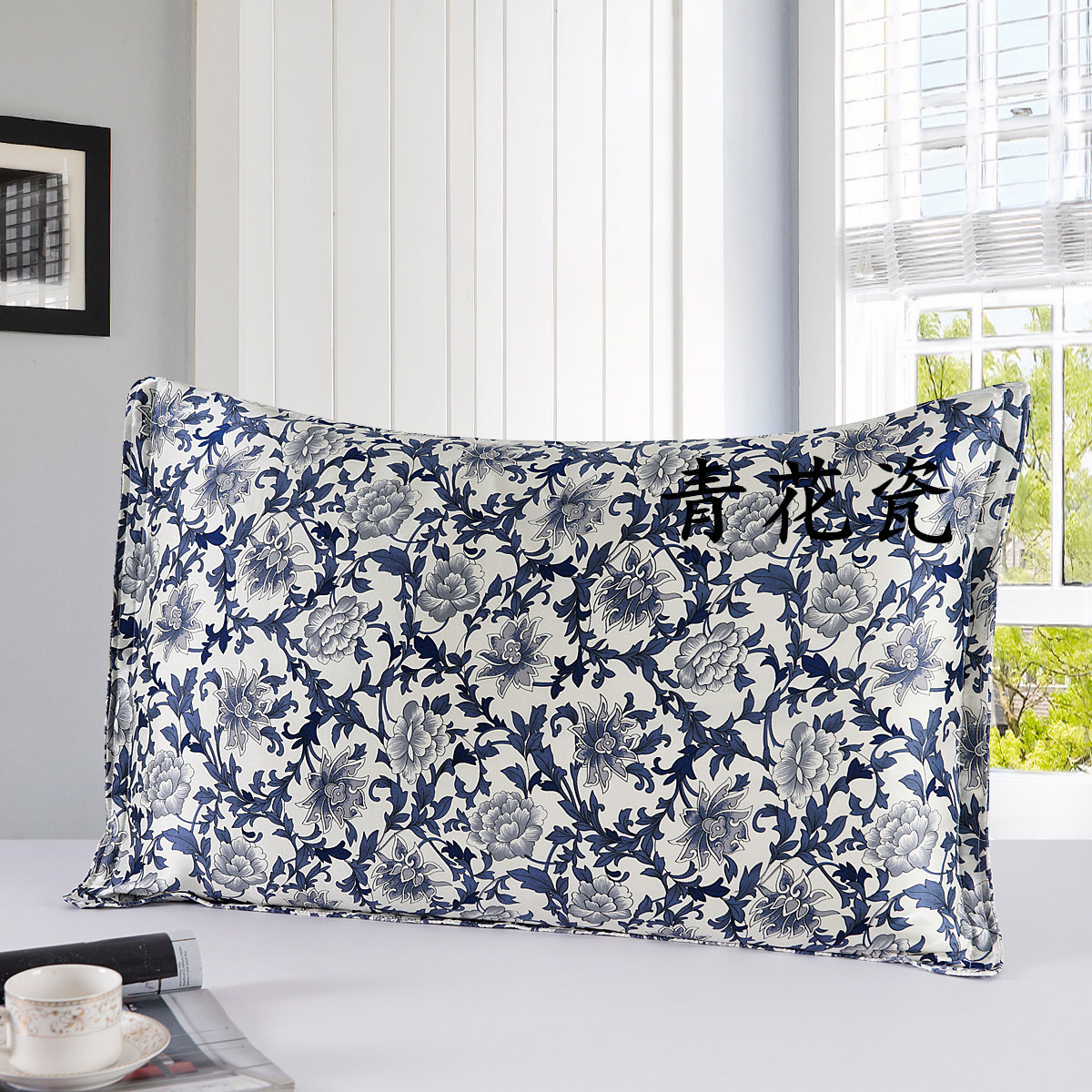 파란색과 흰색 도자기