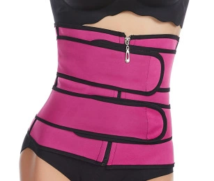 Red belt with zipper
