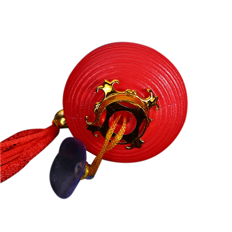 Festival de primavera decoración flocado pequeña linterna roja plástico pequeña cadena de linterna Día de Año Nuevo pequeña linterna adornos de Año Nuevo entrega de una pieza