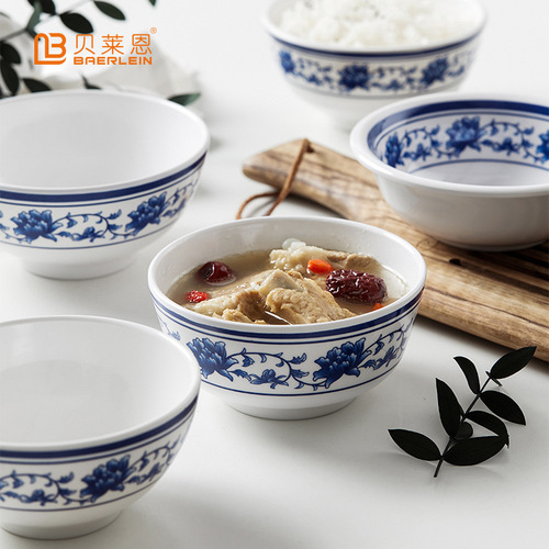 Melamine imitation porcelain spherical soup bowl small bowl commercial restaurant fast food special plastic bare rice bowl sugar water bowl wholesale