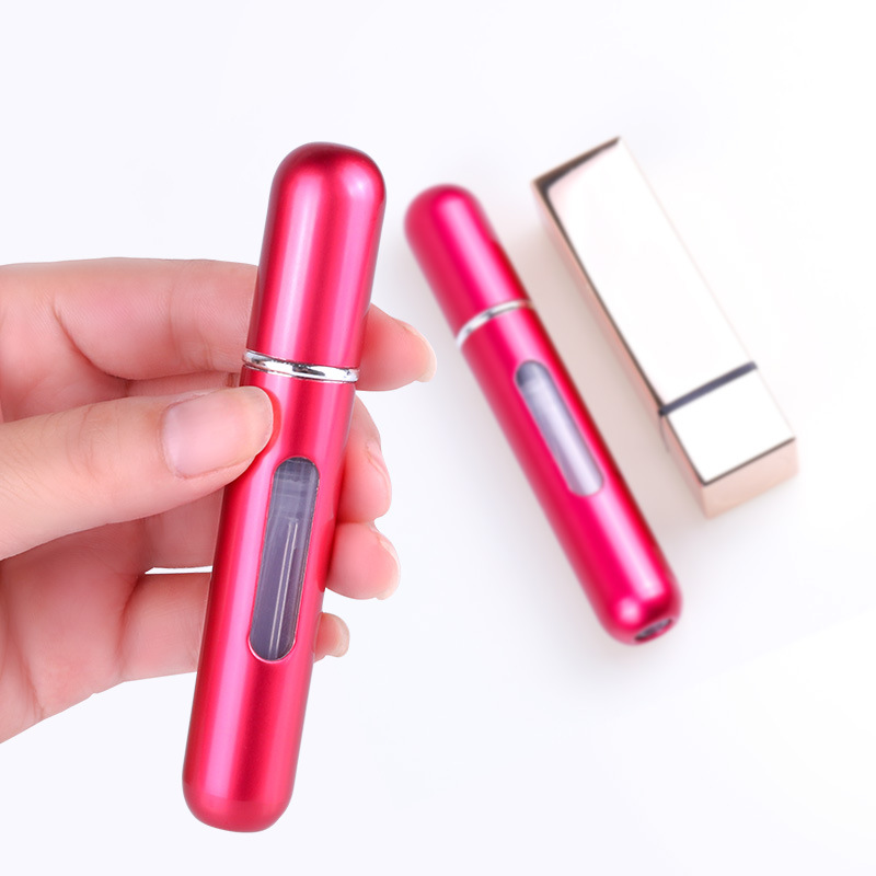 8ml de perfume sub-botella de llenado inferior redonda botella de spray de lápiz labial portátil de viaje Ciclo de alta gama