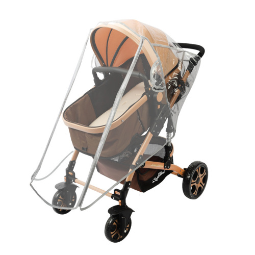 Infant stroller rain cover windproof cover universal baby stroller rain cover wind shield cover transparent Eva raincoat