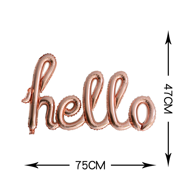 Amor transfronterizo de una pieza en inglés alfabeto globo decoración de fiesta de cumpleaños globo de película de aluminio globo boy girl