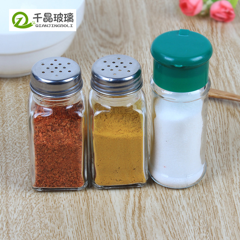Fábrica al por mayor tarro de condimento de pimienta cubierto comino botella de polvo barbacoa condimento tarro de pimienta sub-botella