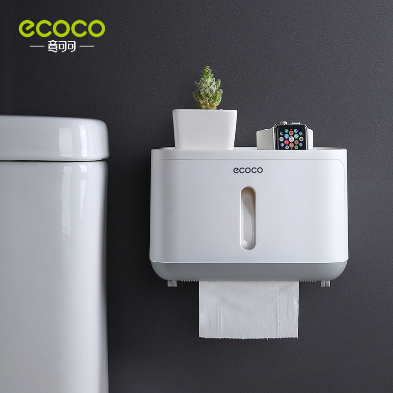 Titular caja de pañuelos de papel higiénico montada en la pared sin punzonado multifuncional estante de almacenamiento de papel higiénico rollo de papel titular