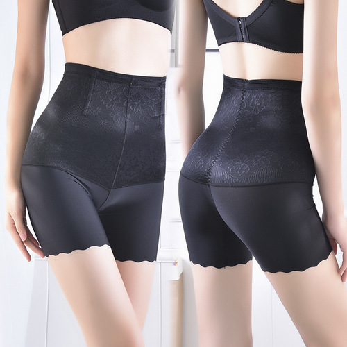 Thin large size high waist shaping boxer briefs postpartum body shaping waist shaping butt lifting body shaping anti-exposure leggings