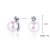 Retro earrings from pearl, accessory, European style