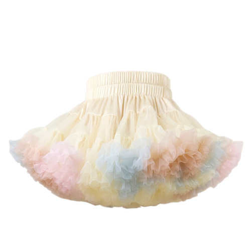 3rd generation tutu skirt genuine rainbow skirt children's princess skirt tutu skirt half skirt gauze skirt children's skirt one piece drop shipping