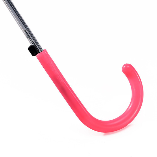 Creative straight handle transparent umbrella automatic long handle umbrella pvc transparent straight umbrella advertising logo fixed wind and rainproof