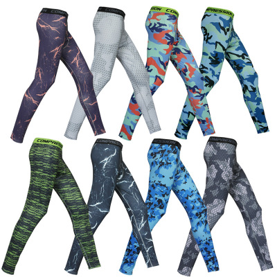Fitness pants Elastic force Quick drying motion Tight trousers run Riding Basketball Physical exercise Compression Pants Fitness pants goods in stock