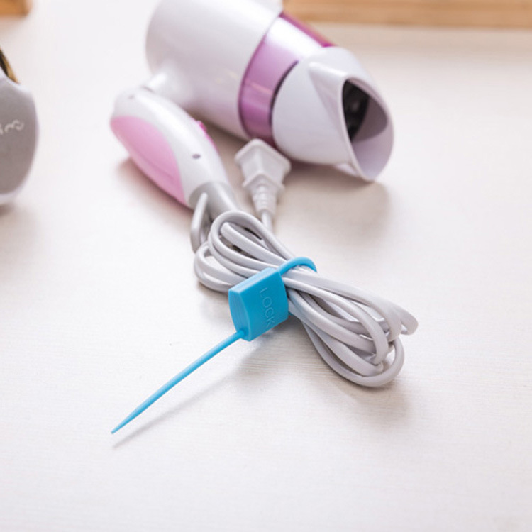 Cintas de silicona reutilizables para organización, pack de 3 