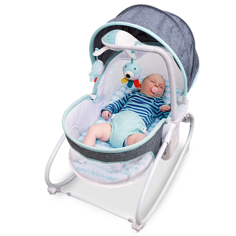 Baby Three-In-One Sleeping Bed, Music, Vibration, Light, Baby Cradle, Rocking Chair, Boom Toy, Soothing Chair, Baby Bed