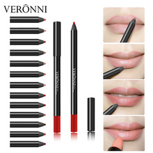 VERONNI 跨境现货唇线笔3合1功能 眼线眉线可用 13色唇笔口红笔