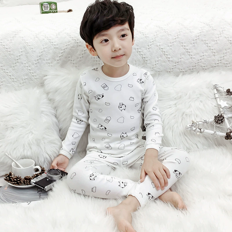 Pijama, cartoon set, long-sleeve for boys, thermal underwear, autumn, children's clothing, wholesale