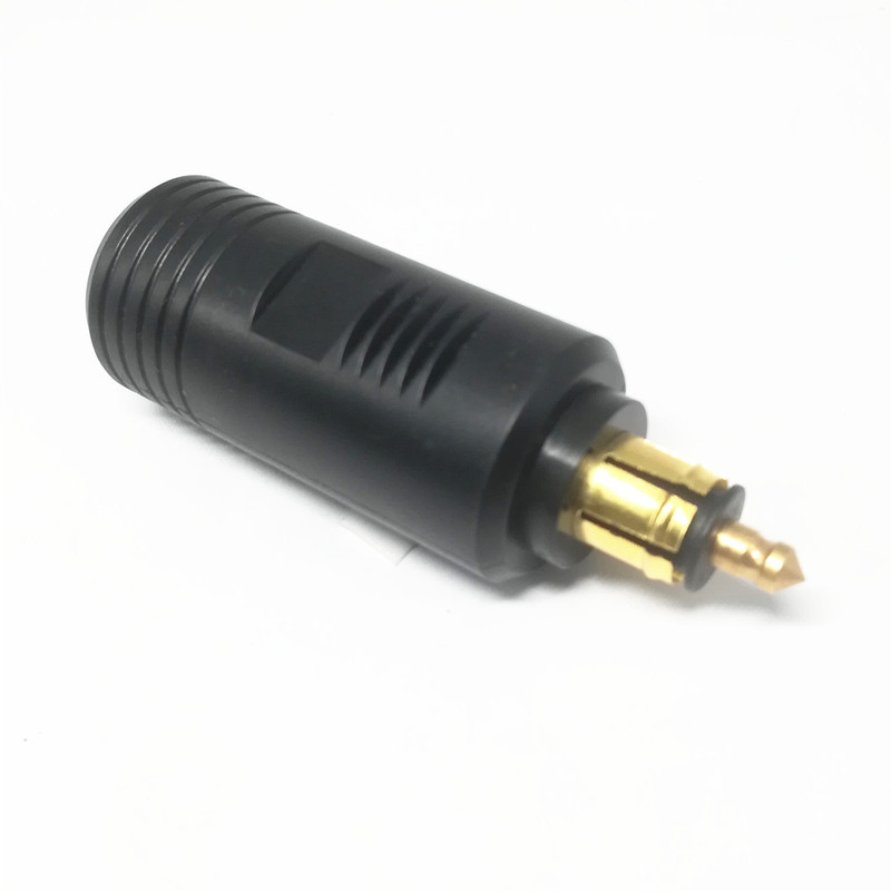 Din European Standard Car and Motorcycle Power Plug to Cigarette Lighter Socket European Standard Small Port Car Adapter Plug