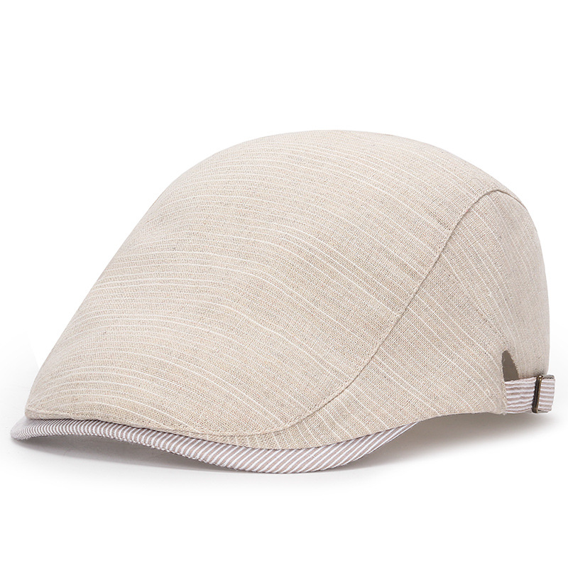 Spring and Autumn new thin cotton linen fashionable British forward duckbill hat Korean version versatile naked sun_voghion.com