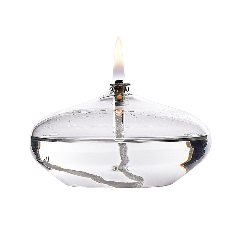 Directo de fábrica creativa decoración candelabro de cristal moderno hogar escritorio lámpara de mantequilla libre de humo