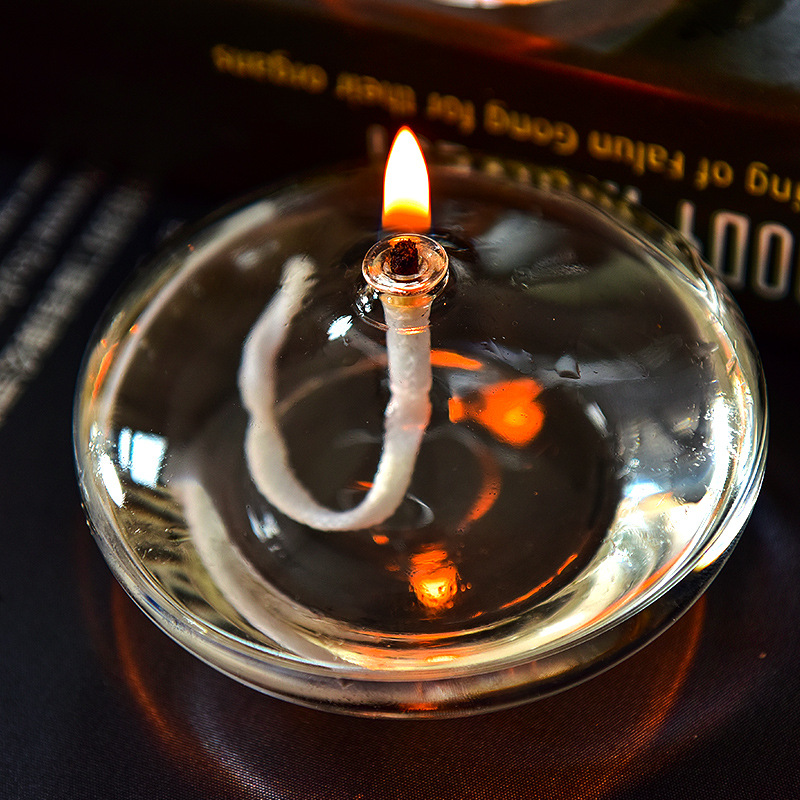 Directo de fábrica creativa decoración candelabro de cristal moderno hogar escritorio lámpara de mantequilla libre de humo