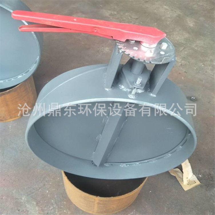 DN700手动圆风门 鸭嘴式手柄通风蝶阀 300型除尘蝶阀 管道风门