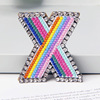 Brooch with letters, universal pin, accessory, European style, with embroidery, wholesale