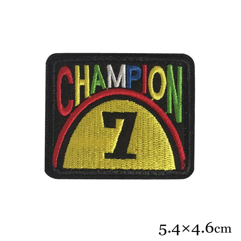 CHAM 7字方块绣花章 服装背包装饰衬衣装饰辅料厂家生产