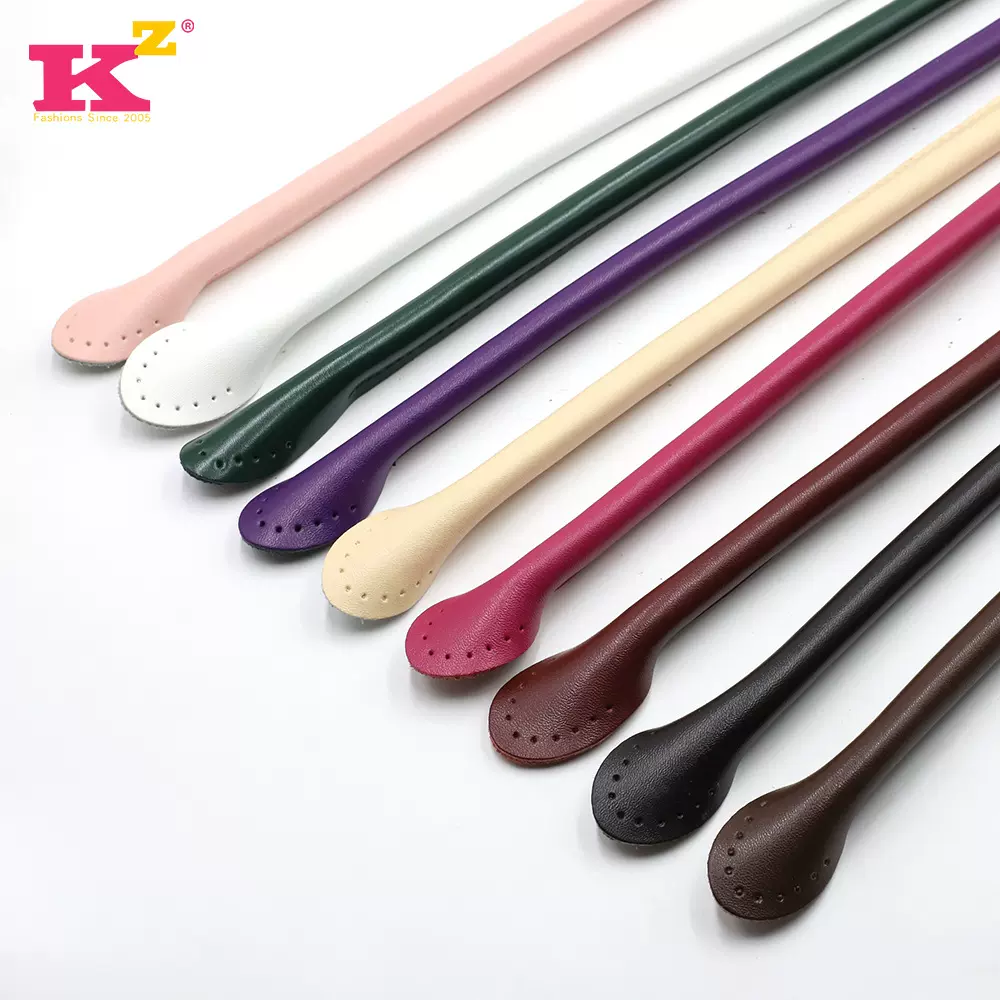 新款真皮包带40cm手提短包带  手工线缝DIY包带配件 黑色真皮包带